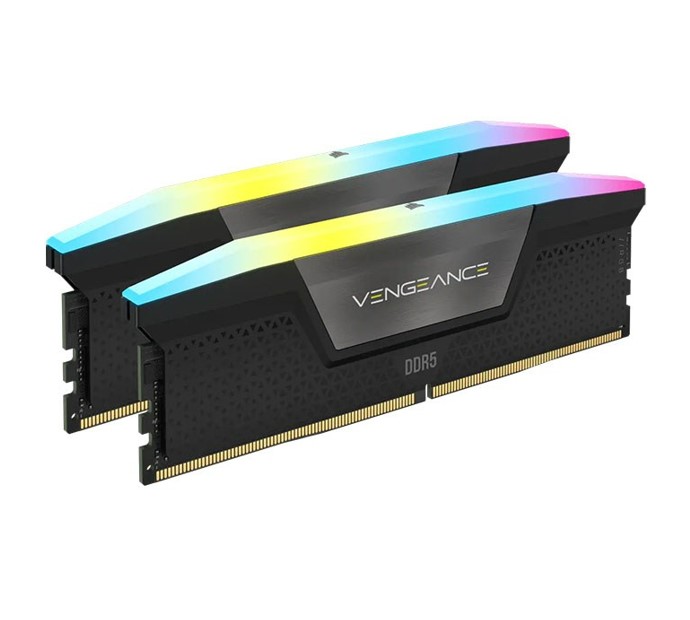 Corsair Vengeance RGB 32GB (2x16GB) DDR5 6400MHz C32 Desktop Gaming Memory Kit Black with RGB LEDs and XMP 3.0