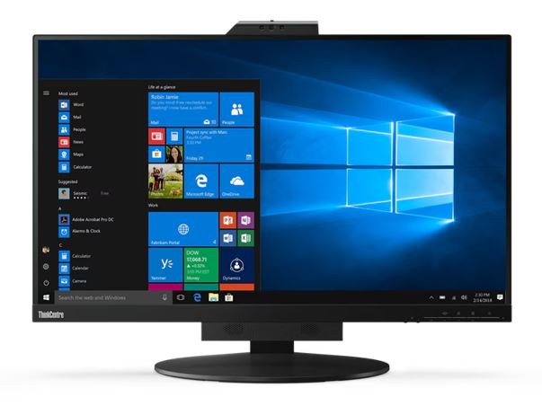 Lenovo ThinkCentre Tiny-In-One 27" QHD IPS Monitor 2560x1440 60Hz with Webcam, USB 3.1, Height Adjust, Tilt, Swivel, Pivot, HDMI & DisplayPort, VESA Mount, 3-Year Warranty