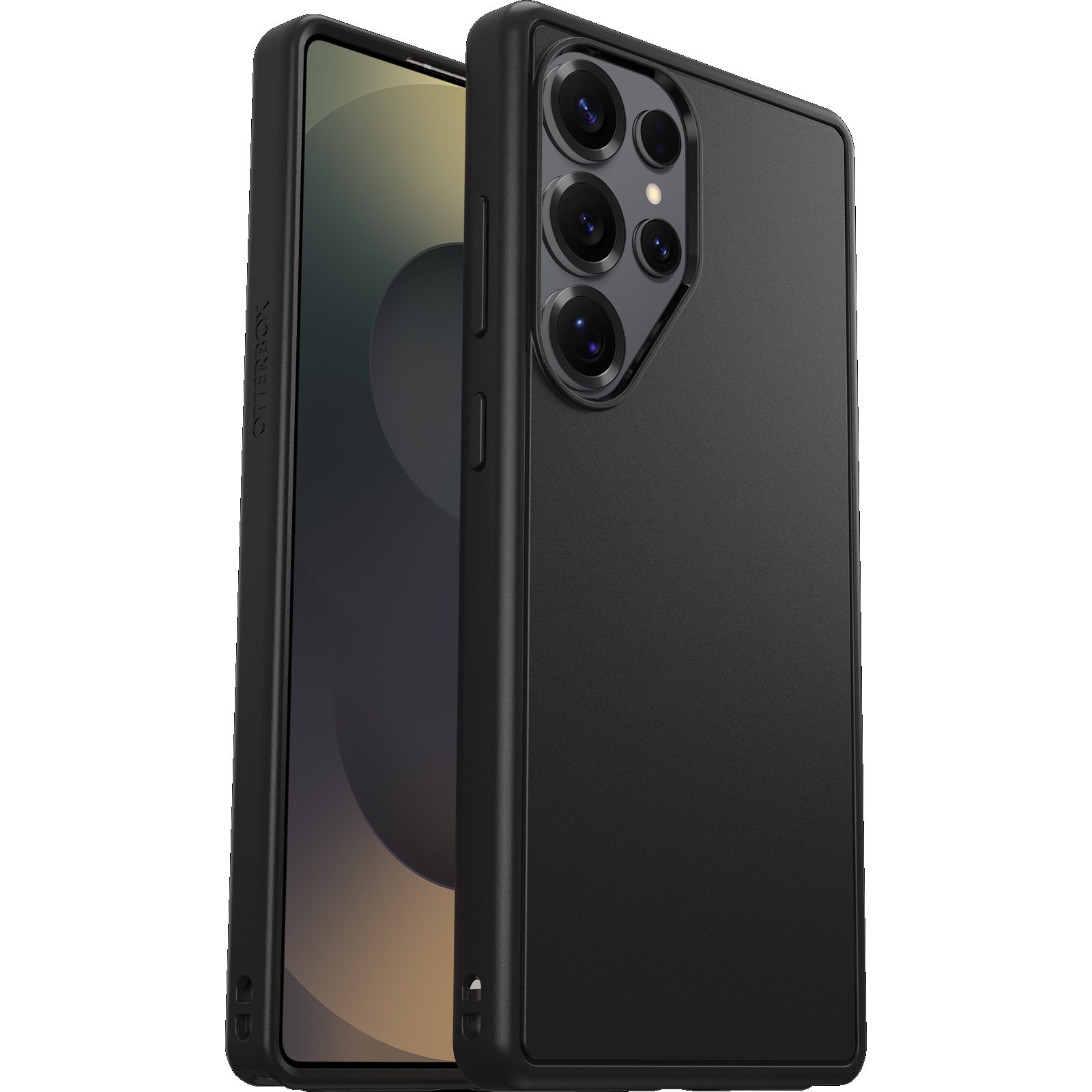 OtterBox React Ultra-Thin Protective Case for Samsung Galaxy S25 Ultra 5G 6.9" - Black Crystal, Military Grade Drop+ Protection, Wireless Charging Compatible