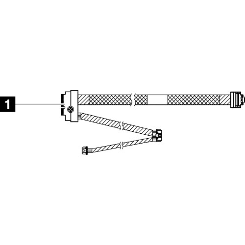 Lenovo ThinkSystem SR630 V3 M.2 NVMe 2-Bay RAID Cable Kit – M.2 to SlimSAS x4 with Power Cable for NVMe RAID Adapter