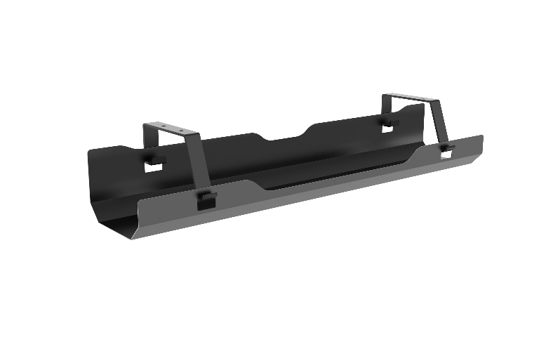 Brateck Under-Desk Cable Management Tray 600x135x108mm - Durable Powder-Coated Steel Cable Organizer in Black