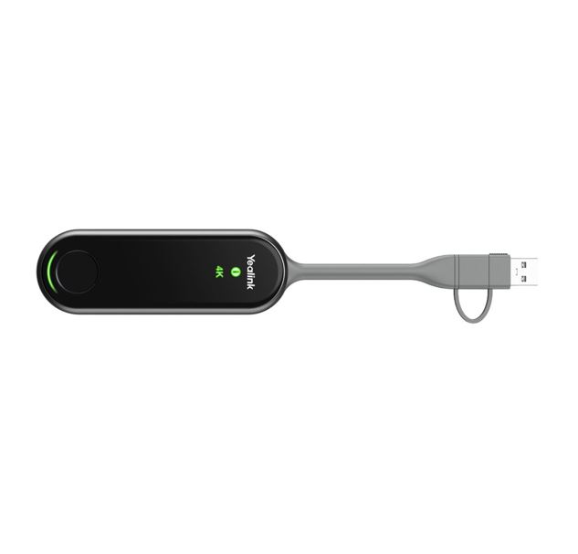 Yealink WPP30 Wireless Presentation Pod – 4K UHD Streaming, Plug & Play USB-C, Wi-Fi 6, Multi-Device Collaboration, Hardware Encoding