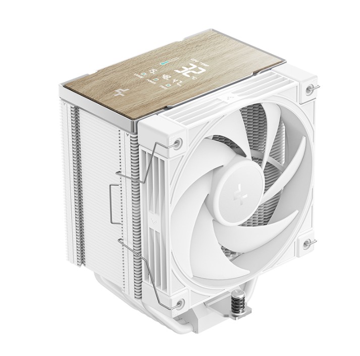 DeepCool AK700 DIGITAL WH CPU Air Cooler with 7 Copper Heat Pipes, Digital Display, 120mm PWM Fan, Compatible with Intel LGA1851/1700/1200/115x & AMD AM5/AM4