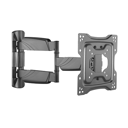 Brateck Elegant Full-Motion TV Wall Mount for 23"-42" TVs up to 35kg | VESA 75x75 to 200x200 | Adjustable Tilt & Swivel with Cable Management - Fine Texture Black