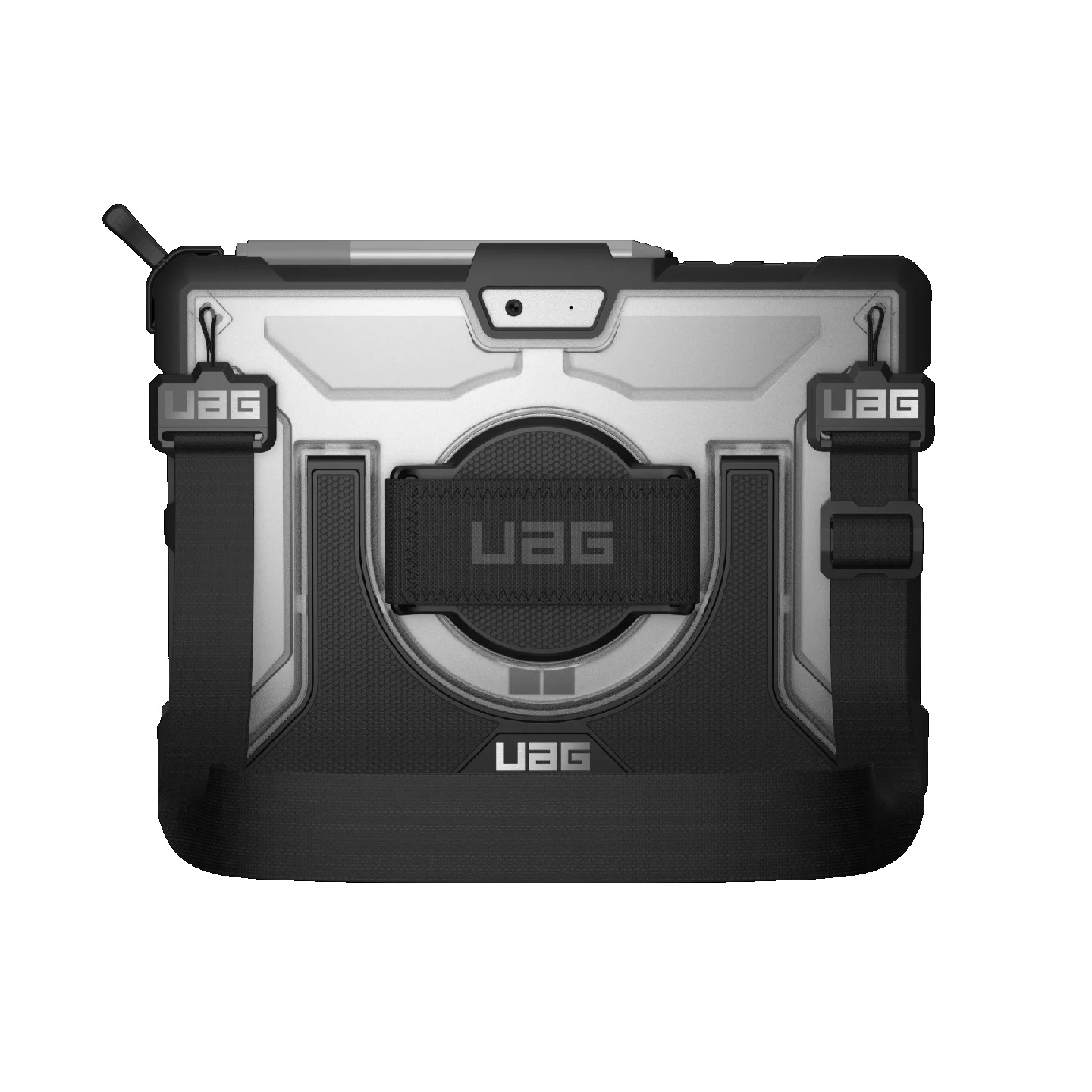 UAG Plasma Rugged Case with Hand & Shoulder Strap for Microsoft Surface Go 4/3/2/1 - Ice, Military Grade Drop Protection