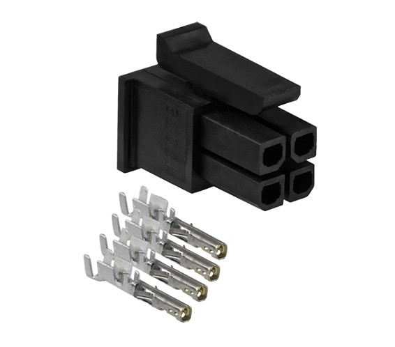 Teltonika 4-PIN Plug With Contact Terminals - 250V AC/DC, 5A, Nylon 66 Insulator, PR4MK04K