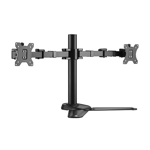 Brateck Dual Monitor Steel Articulating Stand for 17"-32" Screens up to 9kg with VESA 75x75/100x100, Adjustable Height & Swivel Arms