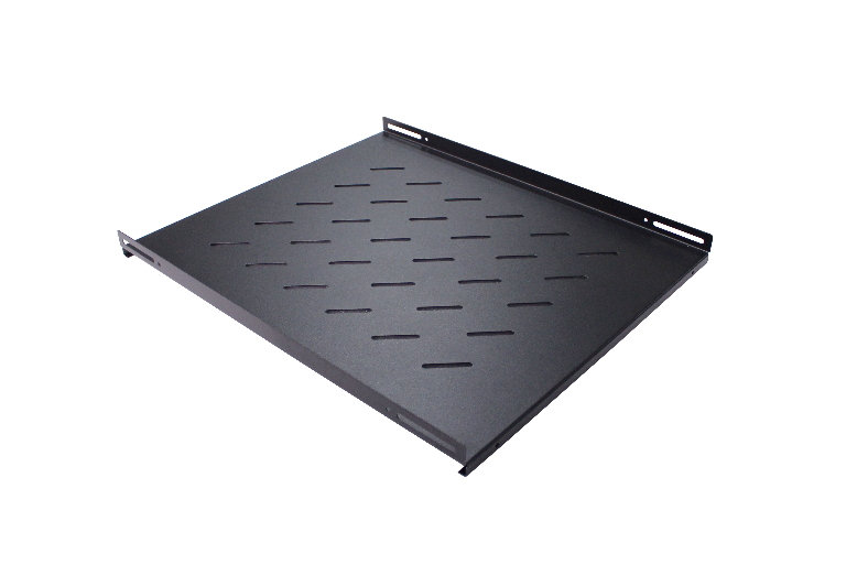 LDR 550mm Deep Fixed 1U Shelf for 19" 800mm Deep Cabinet - Durable Black Metal Construction