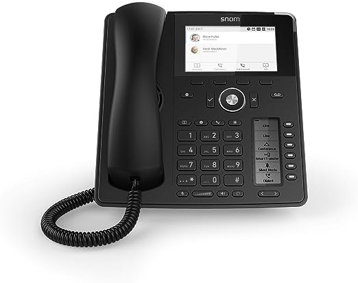 Snom D785 IP Phone with SmartScreen, 12 SIP Identities, Bluetooth, USB, 48 Self-Labelling Keys & HD Audio