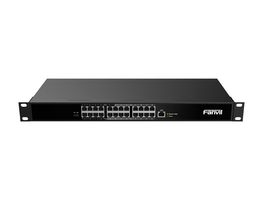 Fanvil PN24 2-Wire PoE Switch - Plug & Play, 24 RJ11 Ports, Built-in Power Supply, up to 300m Transmission, Ideal for Office & Hotel Renovation