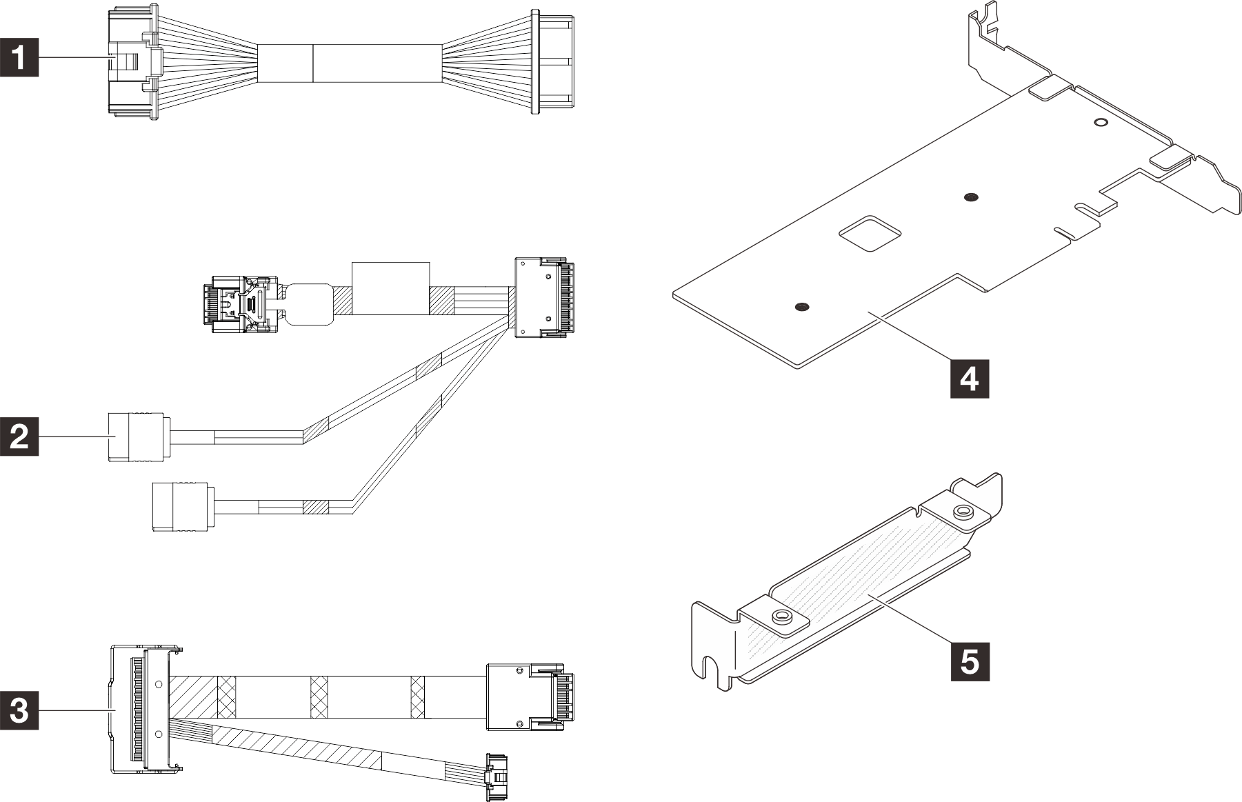 Lenovo ThinkSystem SR250 V3/ST250 V3 M.2 Cable Kit for M.2 Boot and Storage Enablement