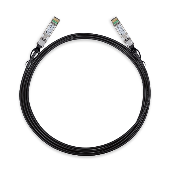 TP-Link TL-SM5220-3M 3 Meter 10G SFP+ Direct Attach Cable – 10 Gigabit Ethernet High-Speed Twin-Ax 3m DAC Cable
