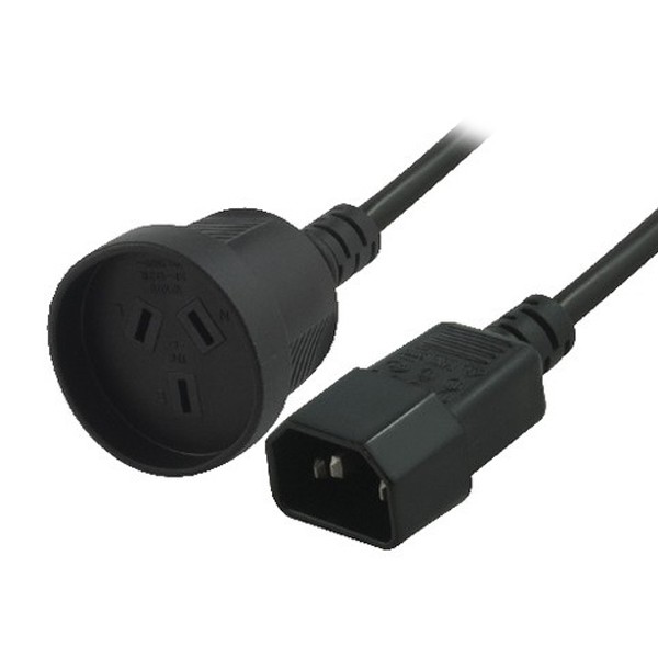 8Ware 15cm Power Extension Cable 3-Pin AU to IEC C14 Female to Male for UPS RC-3083