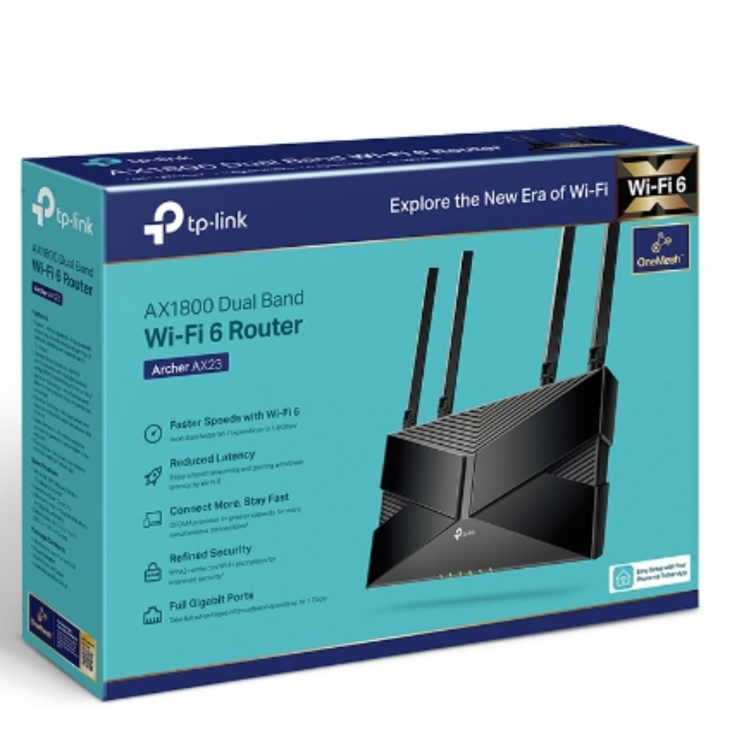 TP-Link Archer AX1800 Dual-Band Wi-Fi 6 Router with 1.8 Gbps Speeds, Dual-Core CPU, Gigabit WAN & LAN Ports, MU-MIMO & OFDMA Technology