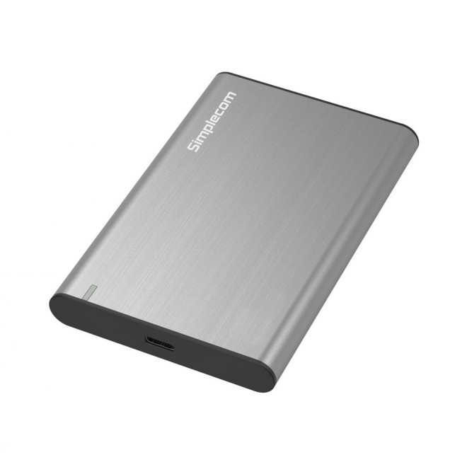 Simplecom SE221 Aluminium 2.5'' SATA HDD/SSD to USB 3.1 Gen 1 Enclosure with USB-C & USB-A Adapters, 5Gbps Transfer, UASP Support