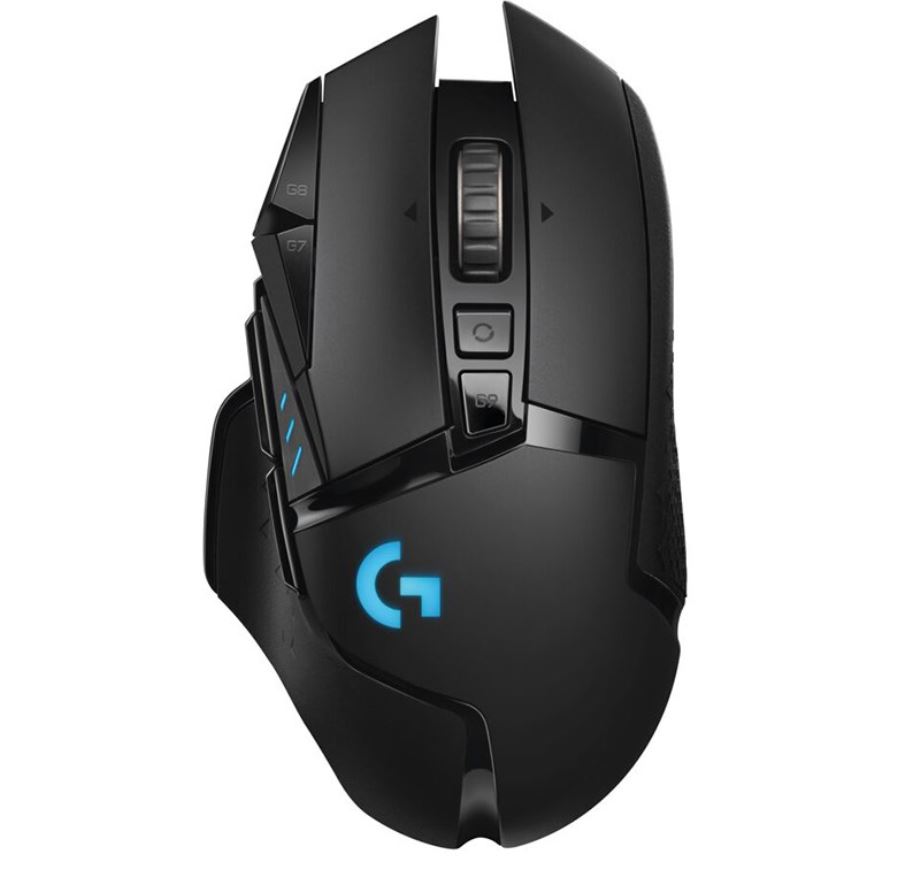 Logitech G502 LIGHTSPEED Wireless Gaming Mouse – HERO 25K Sensor, 16000 DPI, POWERPLAY Wireless Charging, 11 Programmable Buttons, RGB Lighting, 114g + 16g Adjustable Weight