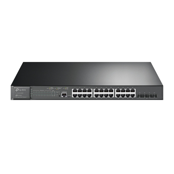 TP-Link Omada SG3428XMP 24-Port Gigabit PoE+ L2+ Managed Switch with 4x 10G SFP+ Uplinks and 384W PoE Budget, Omada SDN Integration, Static Routing
