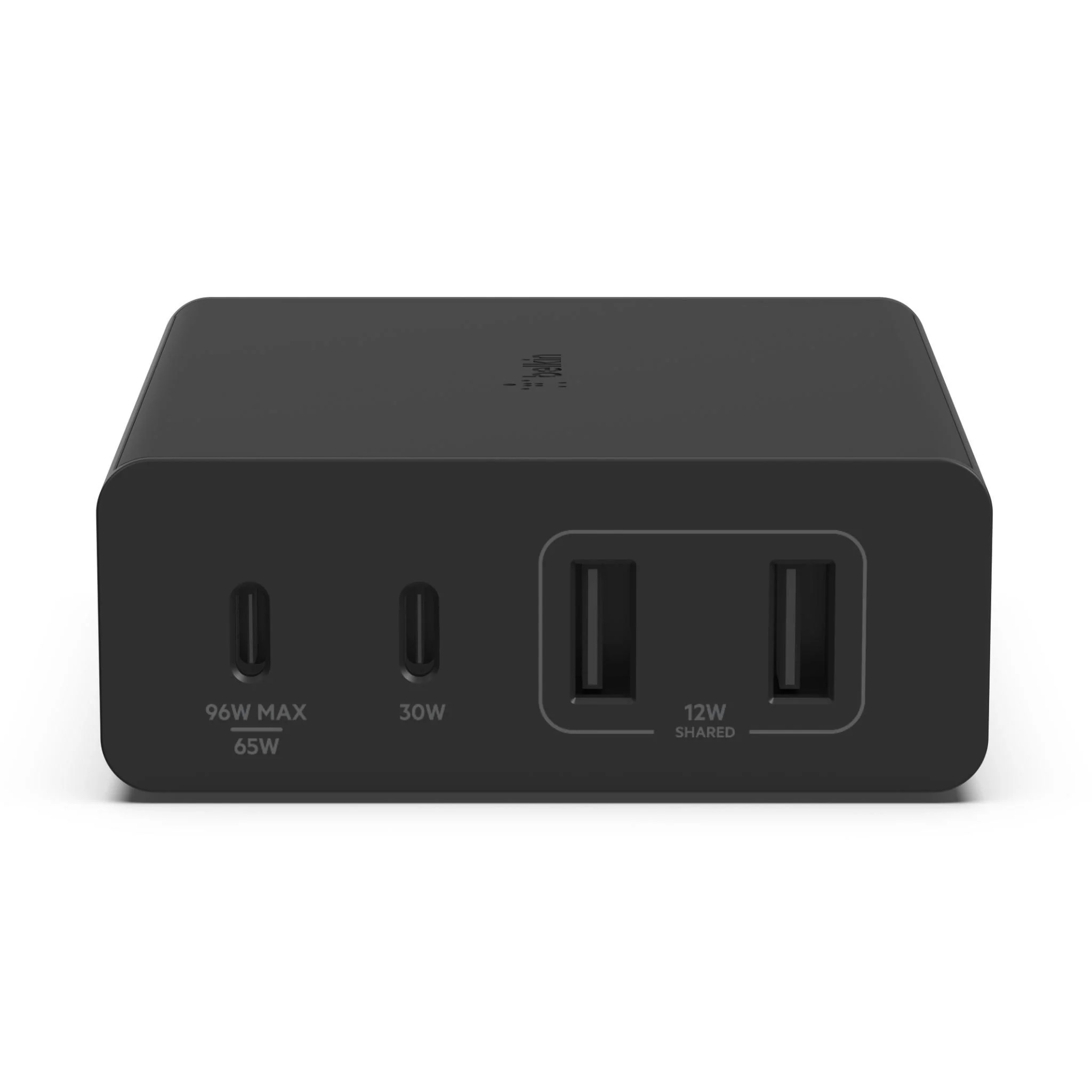 Belkin BoostCharge Pro 108W 4-Port GaN USB-C PD 3.0 Wall Charger with 2x USB-C & 2x USB-A Ports, Compact Desktop Charger, 2m Power Cord, Black
