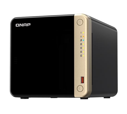 QNAP TS-464-8G 4-Bay NAS with Intel Celeron N5095 Quad-Core, 8GB DDR4, Dual M.2 NVMe Slots, Dual 2.5GbE, PCIe Gen3 x2 Expansion, USB 3.2 Gen2 & HDMI 2.0
