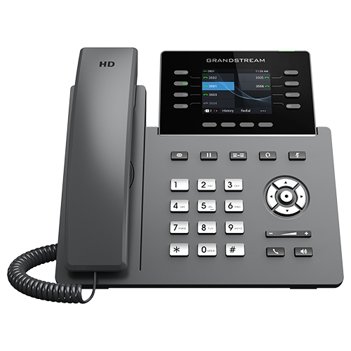 Grandstream GRP2624 8-Line Professional Carrier-Grade IP Phone with Integrated PoE, Dual-Band Wi-Fi, Bluetooth, HD Audio & 5-Way Conferencing