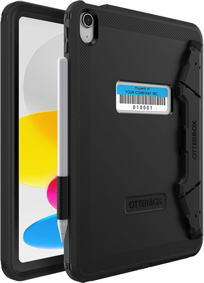 OtterBox Defender Series Protective Case for Apple iPad 11.0" 11th Gen (A16) & 10th Gen (10.9") Black with Kickstand and Built-in Screen Protector