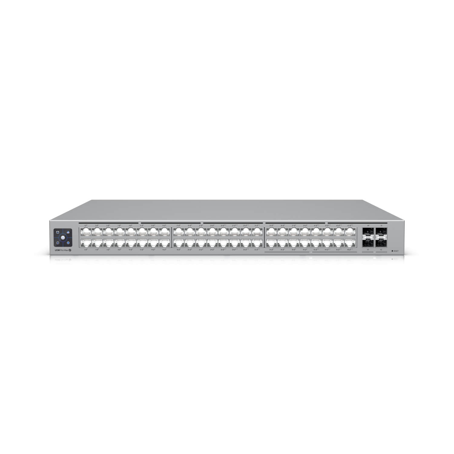 Ubiquiti UniFi Pro Max 48-Port Layer 3 PoE++ Network Switch, 720W PoE Budget, 16 x 2.5 GbE, 32 x 1 GbE, 4 x 10G SFP+ Ports, Rack Mount