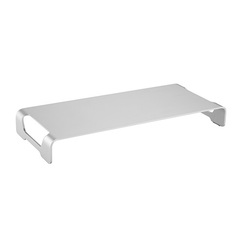 Brateck Slim Aluminum Monitor Riser AR-42 – 500x210x63mm, Fits 11"–32" Screens, 20kg Capacity, Brushed Silver Finish