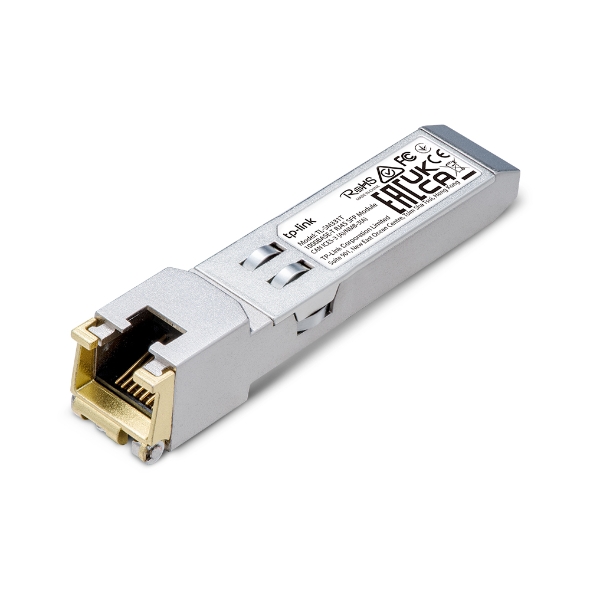 TP-Link TL-SM331T 1000BASE-T RJ45 SFP Module - 100m UTP Cat5e Cable Reach, TX Disable, Hot-Pluggable, Low EMI