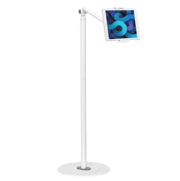 mBeat activiva Universal iPad & Tablet Floor Stand | Adjustable Height & Angle, Secure Aluminium & Plastic Construction, Fits 4.7"–12.9" Devices