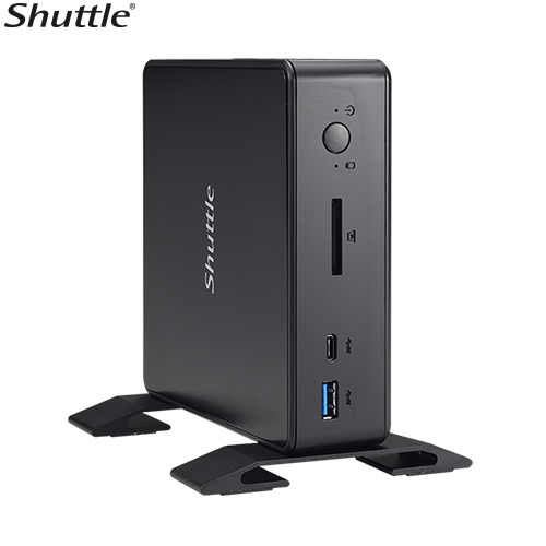 Shuttle NC10U Mini PC Barebone with Intel Celeron 4205U, Dual 4K UHD Displays, M.2 2280 SSD, HDMI 2.0a & DisplayPort 1.2, WiFi, COM Port, VESA Mount