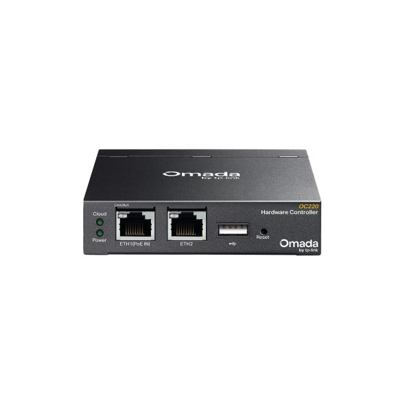 TP-Link OC220 Omada Hardware Controller - Centralized Network Management for Up to 100 APs, 10 Gateways & 20 Switches, PoE & USB Powered