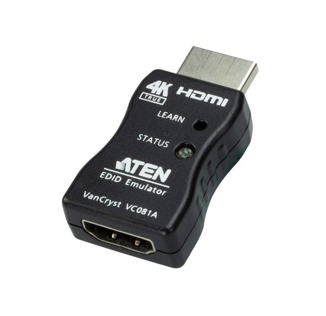 ATEN VC081A True 4K HDMI EDID Emulator Adapter - Supports 3840x2160 @ 60Hz 4:4:4, HDMI 2.0, HDCP 2.2, LED Indicators, HDMI Bus-Powered