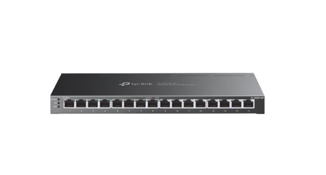 TP-Link SG2016P Omada 16-Port Gigabit Smart Switch with 8-Port PoE+ and 120W Budget, Omada SDN Controller Integration, VLAN, Static Routing