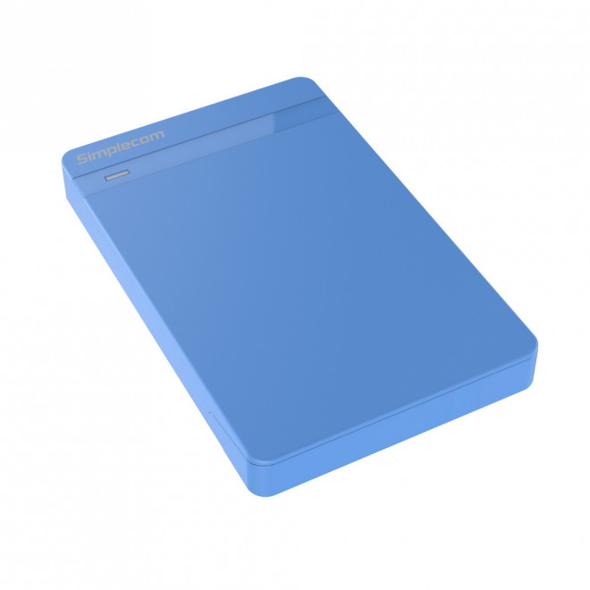 Simplecom SE203 Tool-Free 2.5" SATA HDD SSD to USB 3.0 Hard Drive Enclosure - Blue, SuperSpeed 5Gbps Transfer