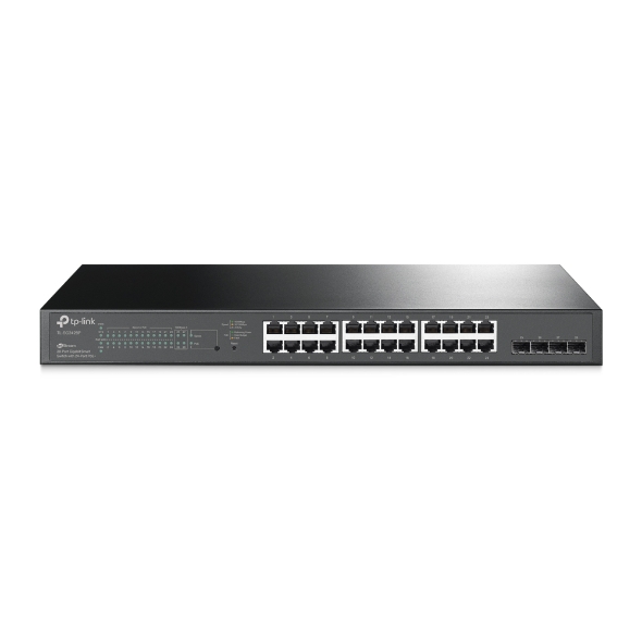 TP-Link SG2428P JetStream 28-Port Gigabit Smart Switch with 24-Port PoE+, 4 Gigabit SFP Slots, Omada SDN, 250W PoE Budget, Rack-Mountable