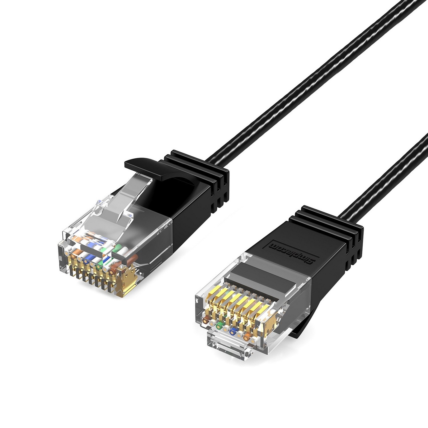 Simplecom CAE605 Ultra Slim Flexible Cat6A UTP Ethernet Cable 10Gbps 0.5M – High-Speed Network Patch Cable with Gold-Plated RJ45
