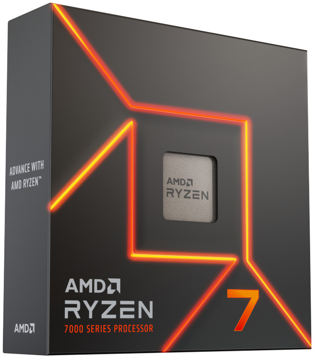AMD Ryzen 7 7700 Desktop Processor 8-Core 16-Thread 3.8GHz Base, 5.3GHz Boost, 65W TDP, Wraith Prism Cooler, Integrated Radeon Graphics