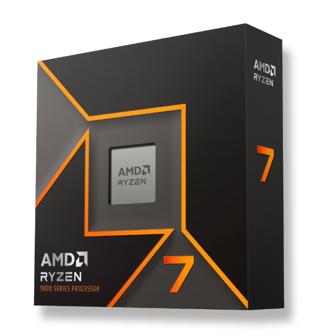 AMD Ryzen 7 9700X 8-Core 16-Thread Desktop Processor 3.8GHz Base, 5.5GHz Boost, Socket AM5, 65W TDP, Integrated Radeon Graphics