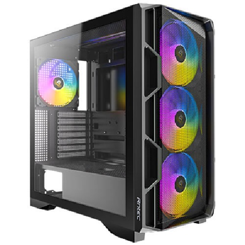 Antec AX1000 ARGB Mid-Tower Gaming Case with Tempered Glass, ARGB Fans, USB 3.0 x2 & Type-C 3.2 Gen2 Front I/O, Supports E-ATX/ATX/Micro-ATX/ITX Motherboards