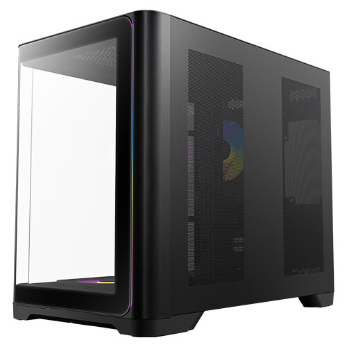 Antec C5 Curve ARGB Mid Tower PC Case with Dual-Chamber Design, 4x PWM ARGB Fans, Curved 4mm Tempered Glass, USB 3.0 & Type-C 3.2 Gen 2 Ports