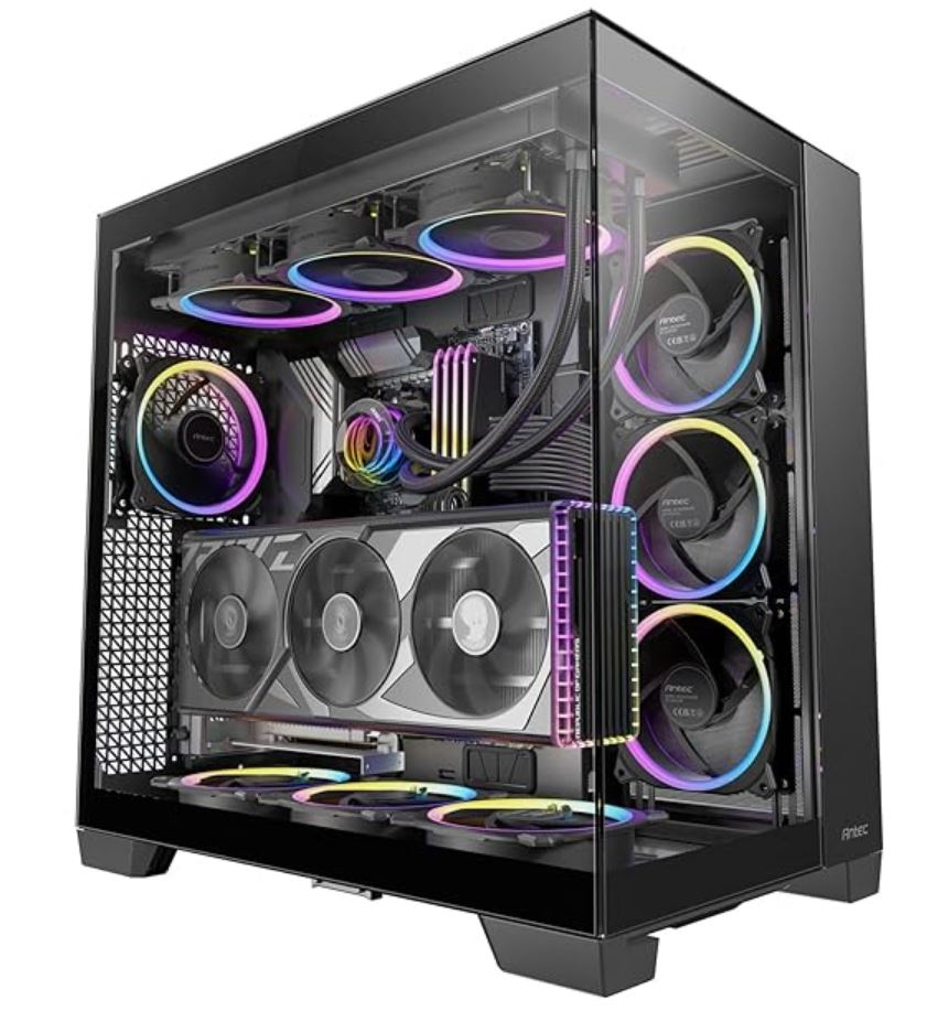 Antec C8 ARGB Full Tower PC Case E-ATX Dual Chamber with 3 ARGB Fans, USB-C 10Gbps, 8 Expansion Slots, Supports Large GPUs and Radiators