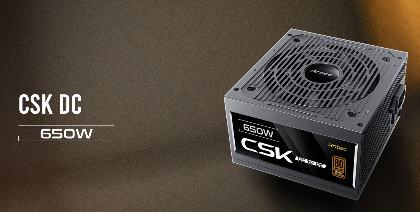Antec CSK650DC 650W 80 PLUS Bronze DC-to-DC Power Supply with Flat Cables & CircuitShield Protections, 120mm Silent Fan, 5-Year Warranty