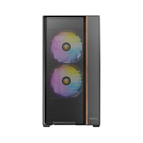 Antec Flux Rear Mid Tower PC Case – ATX/Micro-ATX/ITX Support, 5 ARGB PWM Fans, 360mm Radiator, GPU ≤400mm, Tempered Glass Side Panel