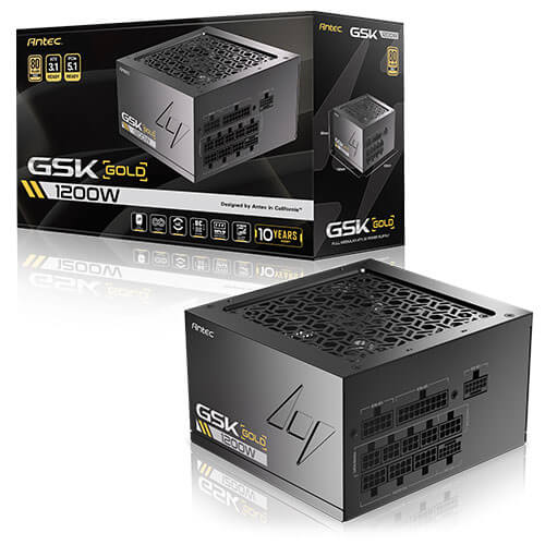 Antec GSK1200 AU 1200W Full-Modular ATX 12V 3.1 PSU with 80 Plus Gold & PCIe 5.1 Support
