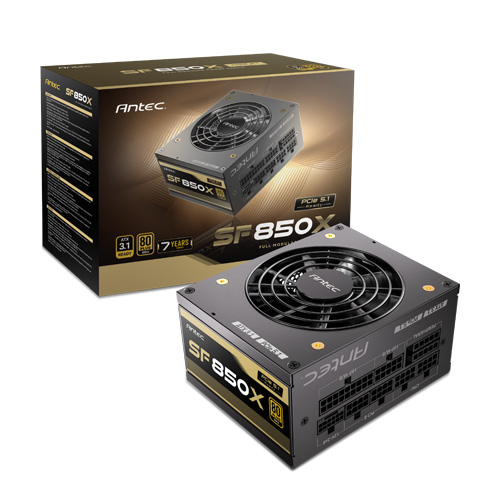 Antec SF850X 850W SFX 4.1 Power Supply 80 PLUS Gold, Fully Modular, ATX 3.1, PCIe 5.1, Zero RPM, 92mm Silent Fan, Japanese Caps, 7-Year Warranty