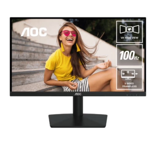 AOC 22B15HN 21.45" FHD 100Hz VA Monitor with AdaptiveSync, VGA & HDMI 1.4, 3-Sided Frameless, Low Blue Mode for Office & Business