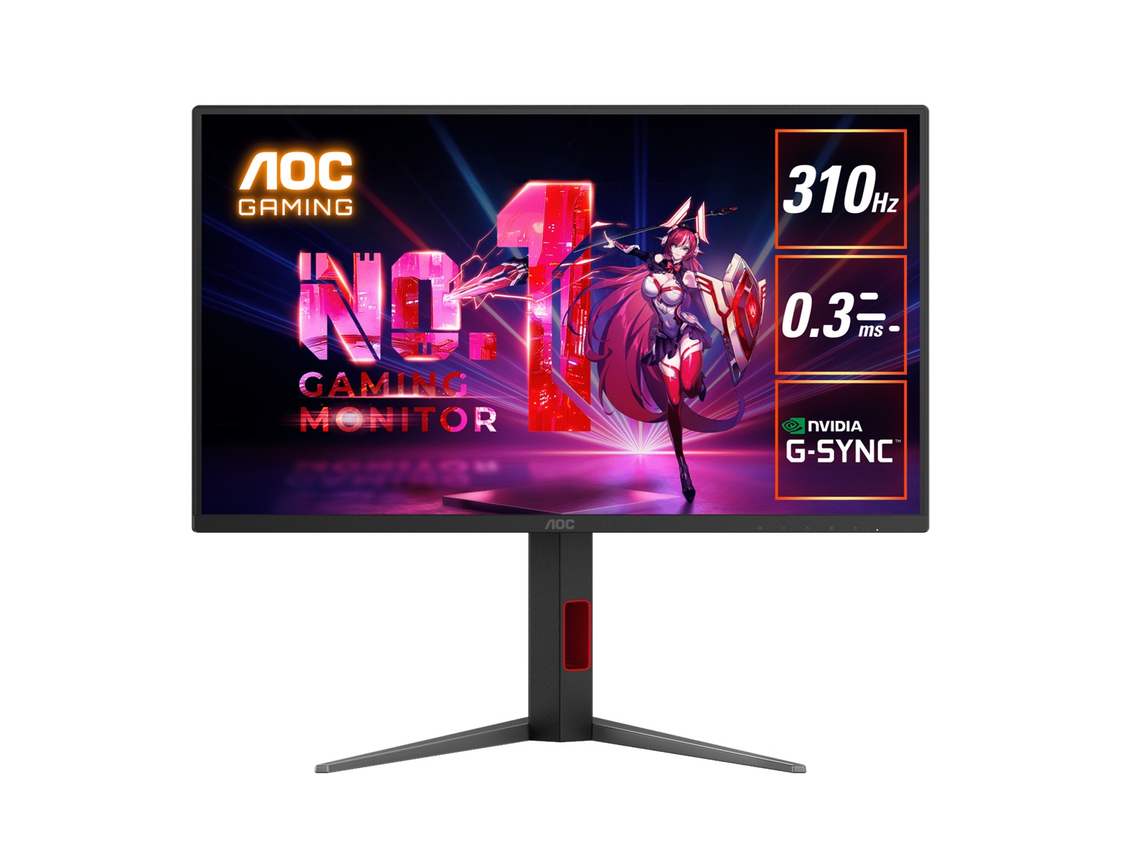 AOC 25G4S 24.5" Fast IPS Gaming Monitor | 1920x1080 FHD, 310Hz, 0.3ms, HDR400, 115% sRGB, Adjustable Stand, HDMI & DisplayPort