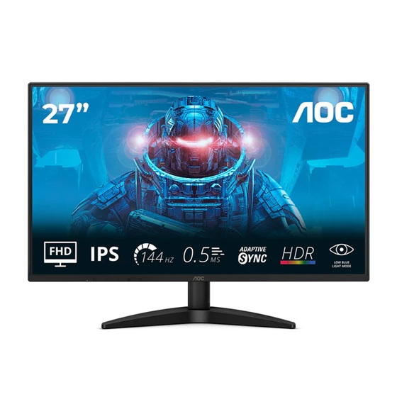 AOC 27B36X 27" Full HD IPS Gaming Monitor 144Hz 0.5ms MPRT HDR10 Adaptive Sync VESA Mount