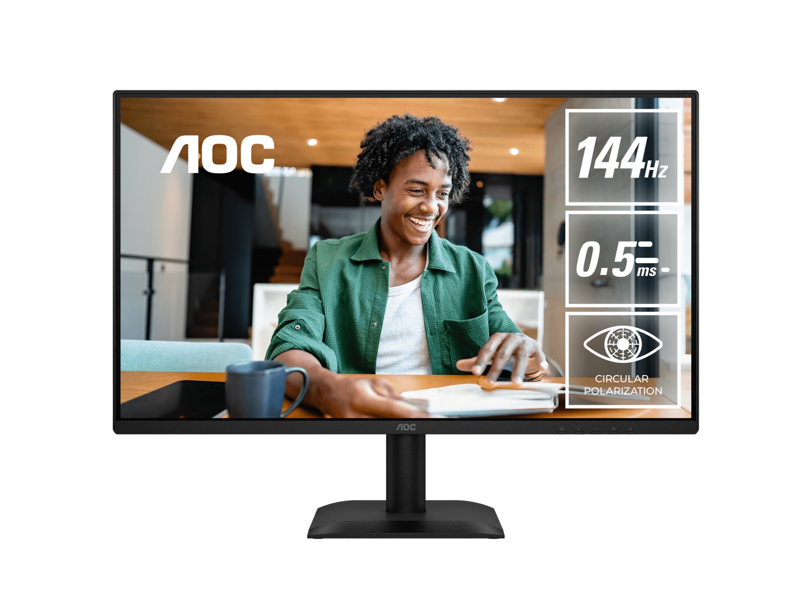 AOC 27E40L 27" IPS FHD 1920x1080 Monitor - 144Hz, 0.5ms MPRT, HDR10, HDMI & DisplayPort, VESA 100x100