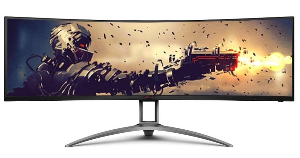 AOC AG493UCX2 49-Inch Curved 1800R Dual-QHD 5120x1440 32:9 UltraWide Gaming Monitor - 165Hz, 1ms MPRT, HDR 400, Adaptive Sync, USB-C, KVM
